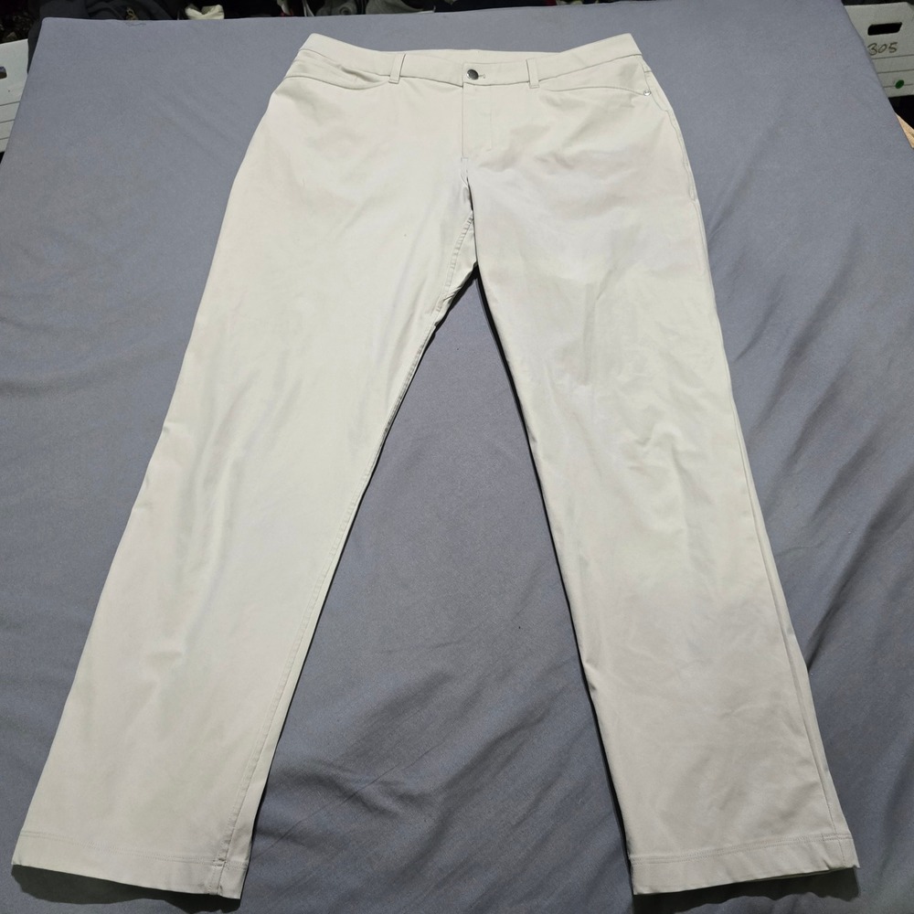 Lululemon Commission Pant Men Size 36 Khaki Beige Technical Chino LM5AQ9S